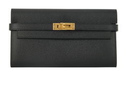Hermes Kelly Long Wallet, Epsom, Noir, C (2018), B, 3*